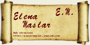Elena Maslar vizit kartica